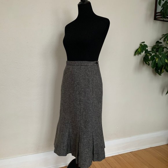 Vintage 40s tweed skirt sz XS / S - Picture 2 of 5